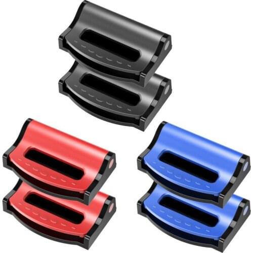 Universal Car Seat Belts Clips Fitted Safety Adjustable Stopper Buckle Plastic Elastic Clip Interior Black Red Blue Color