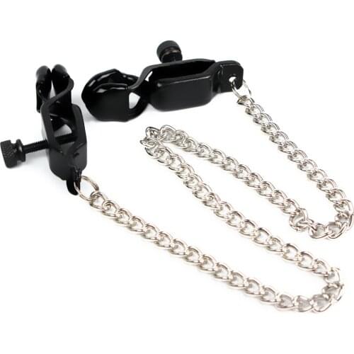 VATINE Stainless Steel Sex Toys for Couples Nipple Clamps with Metal Chains Adult Products Breast Clips SM Roleplay