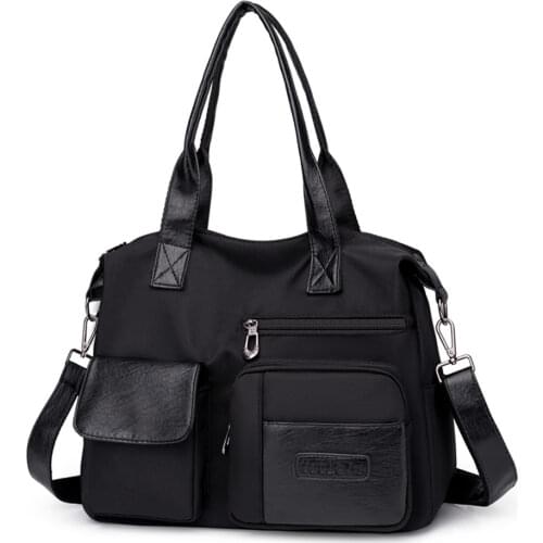 Waterproof Oxford Bag Large Capacity Handbag Lady Travel Bag Solid Color Messenger Bags for Women 2021 Multi-pocket Sac A Main