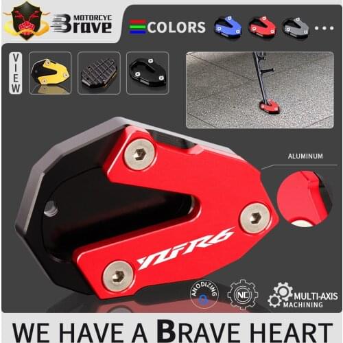 YZFR6 2022 Motorcycles Kickstand Foot Enlargerment SideStand extension For YAMAHA YZF R6 2013-2021 2020 2019 2018 2017 2016 2015