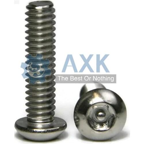 Security Screw M3 M4 M5 M6 M8 A2 Stainless Steel Torx Button Head Tamper Proof Security Screw Screws