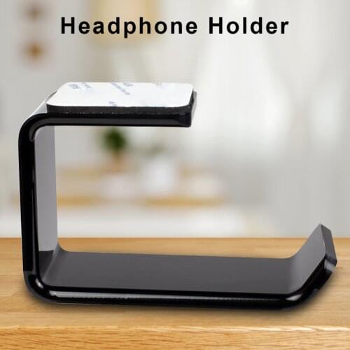 1PC Durable Headphone Headset Holder Hanger Wall Mount Hook Desk Display Earphone Hanger Stand Holder