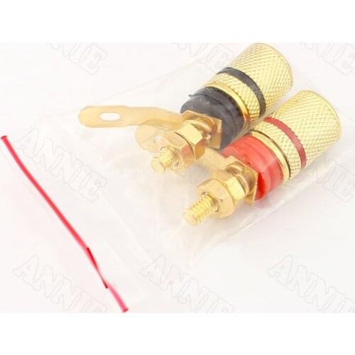 10pcs/lot Gold Plated Wire Terminal Horn Audio Speaker Banana Plug For Budweiser DIY Sufficient Insulation Socket