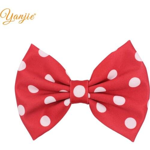 12pcs/lot 5" Polka Dot Hair Bows Barrette Handmade Craft Hair Clips For Women DIY Girls Hair Accessories 2021 New Arrival