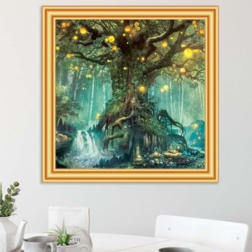 5D Diy Diamond Painting Fantasy Wishing Tree Cross stitch Full Square Round Diamond Embroidery Mosaic Picture Rhinestones Decor