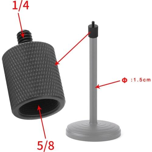 Aluminum Alloy 5/8 to 1/4 Adapter Screws Microphone Bracket Conversion Adapter for Mic Holder Stand Converter Camera Accessories