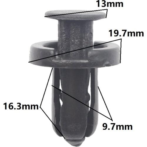 Auto Push-Type Bumper Rivet Car Cover Fastener Clip For Honda Acura 9.7mm hole