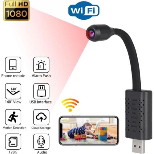 HD 1080P Mini Wifi USB Camera Motion Detection Wireless IP Cam Real-time Video Loop Recording Smart Home Secret Cam