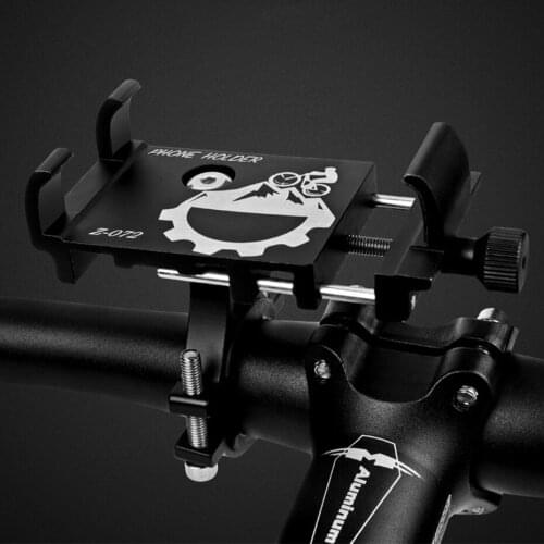 Aluminum Alloy Bicycle Mobile Phone Holder Bike Motorcycle Handlebar Clip Stand Mount MTB Mountain Bike Bracket for Cell Phone