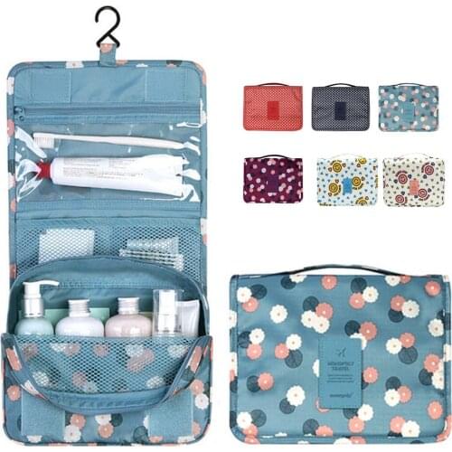 Travel Cosmetic Bag Women Makeup Bags Toiletries Organizer Waterproof Storage Neceser Hanging Bathroom Wash Black Blue Wine Bag