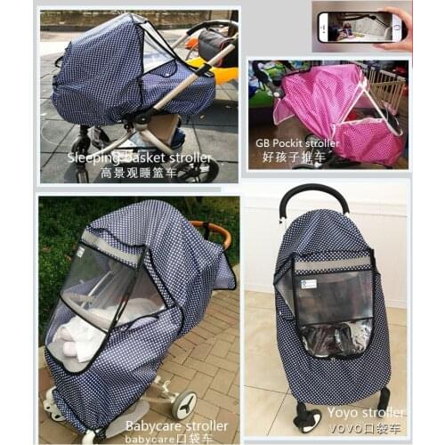 Baby Stroller Raincoat Cover Baby Stroller Windshield Stroller Accessories for Pouch Trolley Umbrella Car Rain Cover