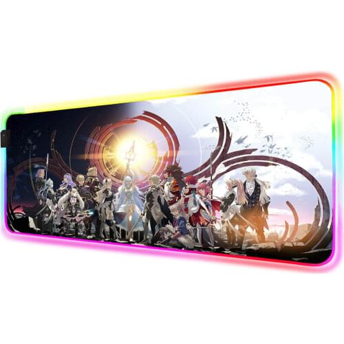 Animated Mouse Pad RGB Sacred Swordsman Keyboard Pad Carpet Pad LED Glowing Laptop XXL Gaming Mouse Pad Gaming Accessories Desk