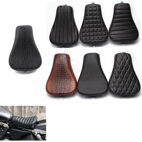 7Models Motorcycle Front Driver Leather Pillow Solo Seat Cushion For Harley Sportster Forty Eight XL1200 883 72 48