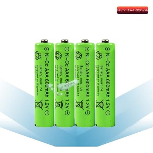 Kpay 2/4/6/8pcs New AAA 600mAh NI-CD 1.2V Rechargeable Battery 3A 7# battery for camera,toys