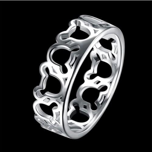 LJ&OMR Fashion Silver Jewelry Silver Plated Rings Beautiful Rings for women Girls Gifts