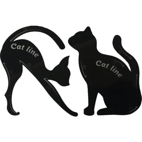 Eye Makeup 2pcs/set Cat Line Stencils Eyeliner Eyeshadow Plastic Template Kit Eyebrow Model Fuctional Design Cosmetic Tool