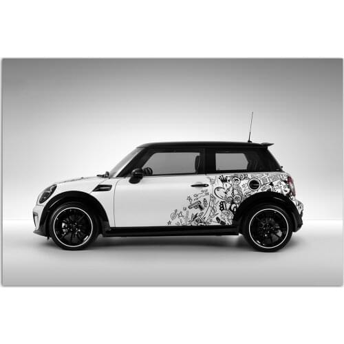 Mini Cooper Poster Wall Art Pictures for Living Room Home Decor Framed Canvas Painting