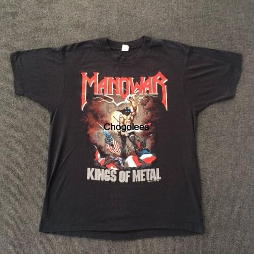 Vintage Manowar King Of Metal 80s Short Sleeve Concert Original Rare T Shirt