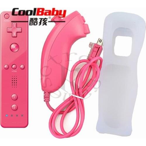 High Quality Pro Wired Shock Game Controller Gamepad game remote controller For Nintendo Wii + Case Skin