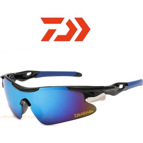 DAIWA Polarized Sunglasses One Piece Fishing Classic Sun Glasses Men Driving Shades Cycling Sunglass Vintage Travel Sunglass
