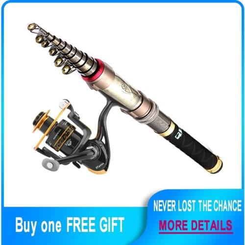 Carbon Fiber Telescopic Fishing Rod Portable Spinning Fishing Rod Pole Travel Sea Boat Rock Fishing Rod 1.5m 1.8m 2.1m 2.4m