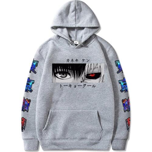 Japanese Anime Tokyo Ghoul Kaneki Ken Eyes Printed Men Hoodie Sweatshirts Streetwear Pullover Fashion Harajuku Women Clothes
