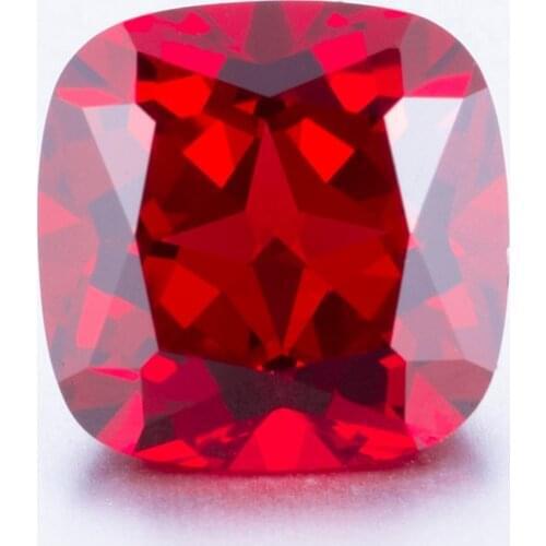 Zhanhao Jewelry Cushion Cut Lab Grown Ruby Stone Pigeon Blood Synthetic Ruby Stone Free Fire Diamond Top Up Loose Gemstone