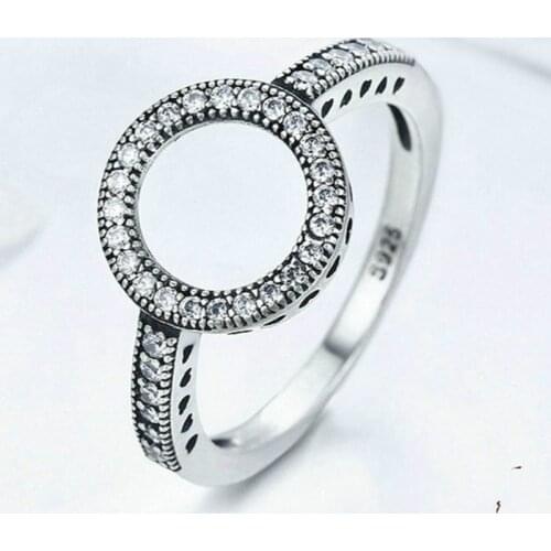 Ladies Charm Round Diamond Cutout Ring Zircon Fashion Creative Closed Metal Ring Colorful Decoration Set Party Wedding Jewelry