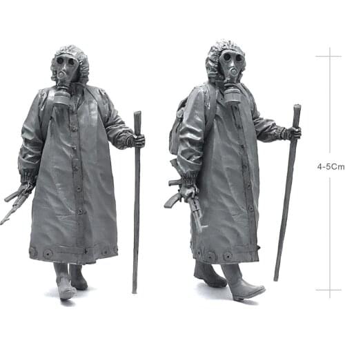 1/35 Resin White Model Resin Model 2 Members Of The Russian Biochemical Forces Need To Manually Color The Model