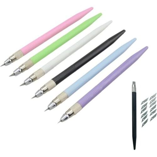 1pcs Non-Slip Carving Art Paper Cutting Utility Knife Student DIY Beads Engrave Jewelry Making Supplies Contain [12 Blades]