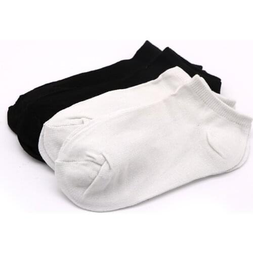 10/20/30Pair Black White Gray Boat Socks Solid Color Socks Shallow Mouth Breathable Socks Unisex Womens Ankle Socks Wholesale