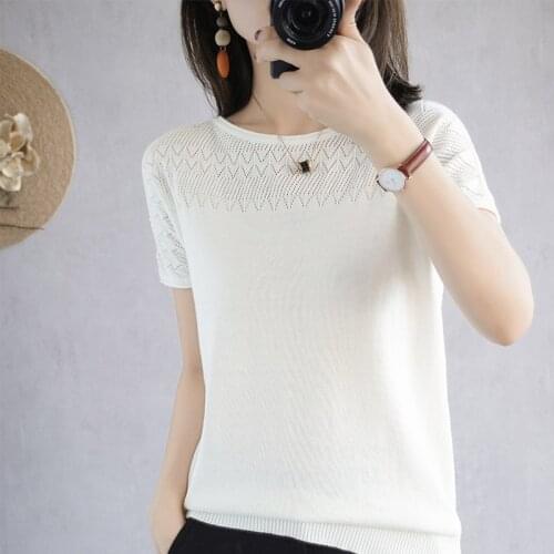 ATTYYWS Women's Knitted T-shirts