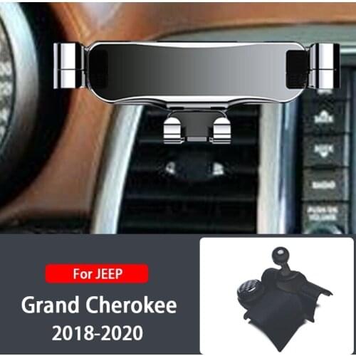 Car Mobile Phone Holder For Jeep Grand Cherokee 2018 2019 2020 Air Vent GPS Stand Gravity Navigation Bracket Clip Accessories