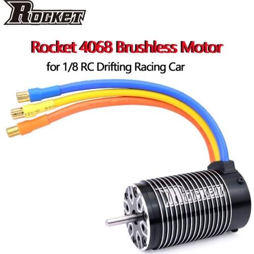 Rocket 4068 2650KV 2050KV 1900KV 4P Sensorless Brushless Motor for 1/8 RC Racing Car Truck Truggy On Road