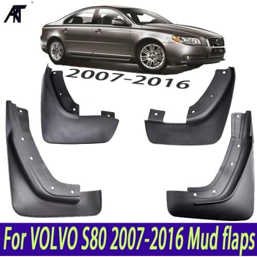 Mudguards Fender Front Rear Set Molded Car Mud Flaps For VOLVO S80 2007-2016 Mudflaps Splash Guards Mud Flap 2008 2009 2010