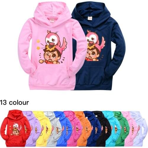 Flamingo Flim Flam Hoodies Kids Coat Boys Sweatshirts Pullovers Outerwear Hoodie Girls Jacket Streetwear Hoody Boys Clothes