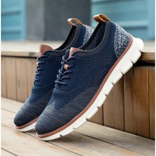 2020 New Men Casual Shoes Lace-Up Breathable Material British Style Ightweight Comfortable Fashion Mens Sneakers Large Size 46
