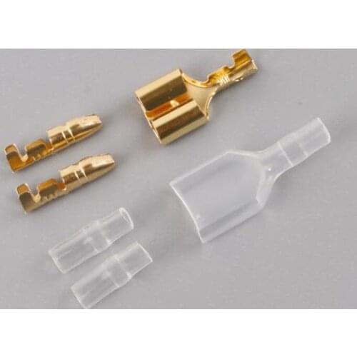 10sets bullet copper terminal Male Female Double Bullet Wire Connector Terminals with Insulator Sleeve Cover