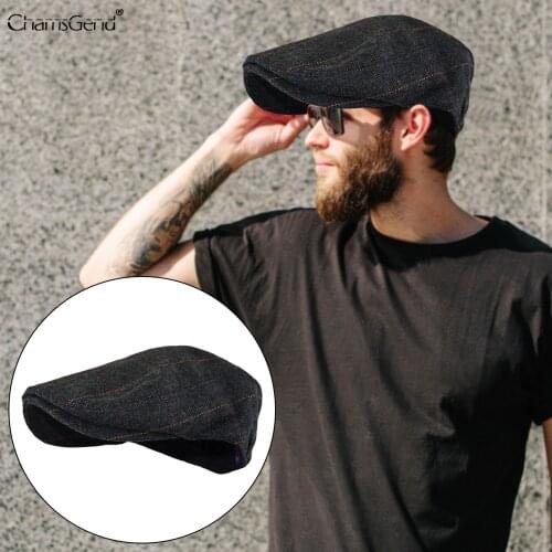 Men Newsboy Hats Thick Autumn Winter Vintage Herringbone Octagon Cap Casual Knitted Berets Flat Hat Herringbone Cap Dropshipping