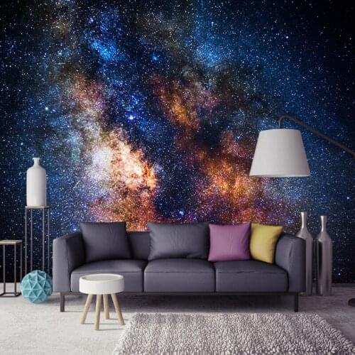 Bacal Custom Photo Mural Wallpaper 3D Starry Sky Nature Landscape Living Room Sofa Wall Decor Painting Wall Art Modern