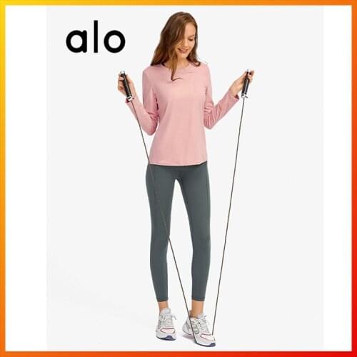 Alo Yoga Fall New Womens Tops Womens Long Sleeve Sports Tops Outdoor Running Fitness Fitness Yoga Training Loose T-shirt DS129