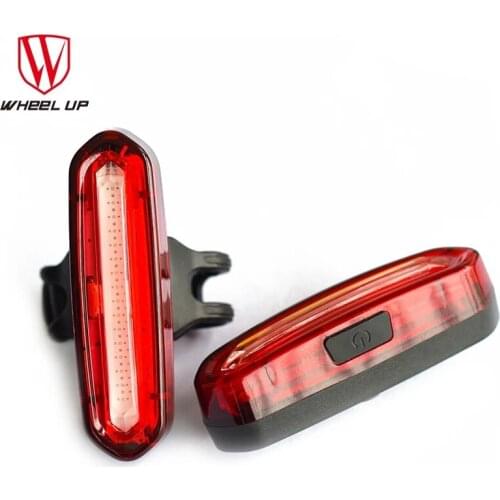 WHEEL UP new USB rechargeable bicycle light mountain bike taillights night riding lights warning lights LED color taillights