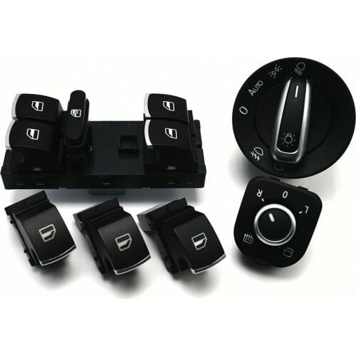 New mirror switch headlight switch window switch set for Volkswagen Golf MK5 6 Jetta MK5 Passat B6 Tiguan 5ND 959 565A 5ND959857