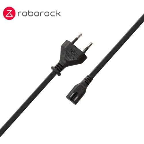 Original Power Cord with EU Plug for Roborock S55 S65 S55 MAX XIAOWA E35 E45 S45 Robot Vacuum Cleaner Parts Charging Black
