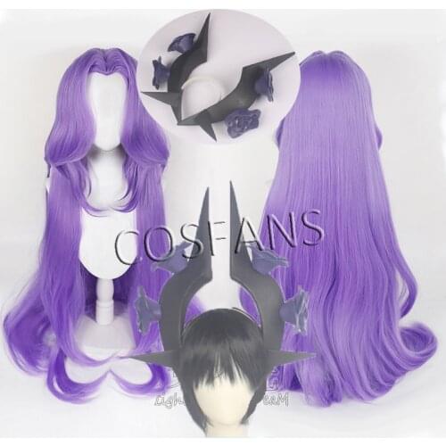 LOL Syndra wig Cosplay Rose Headwear Hair Band Hair Clip Hairpin Halloween Carnival wig Cosplay Costume Pros Accessory