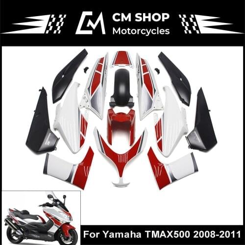For Yamaha TMAX500 Tmax 500 New Motorcycle Fairing Kit 2008 2009 2010 2011 Red & White Full Car Fairing