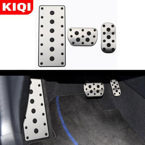 KIQI Anti-Slip AT Pad Fuel Gas Brake Footrest Pedal Cover for Toyota C-HR CHR 2016 - 2020 Accessories Stainless Steel