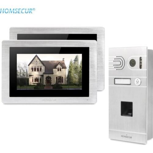 HOMSECUR 7" Wired Hands-free Video Door Phone Intercom System+Fingerprint Camera BC061-S+BM714-S