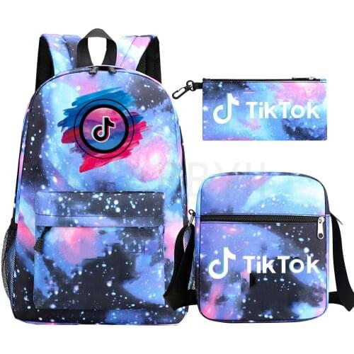 TIK TOK School Bag for Teenager Boy Girl Kids Schoolbag 3Pcs/Set Children Hot Mochila Infantil for Kids Gift