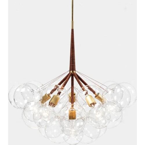 9 /12 /20 Bubbles Modern Art Molecular Glass Chandelier Fashion Designer Dinner Bedroom Kitchen Led Hanging Light Fixtures